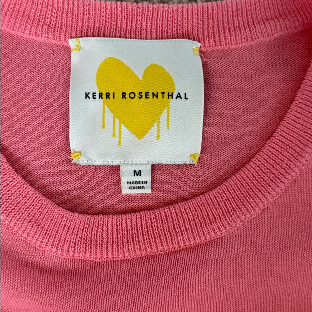 Kerri Rosenthal heart cotton sweater NEW - Picture 4 of 6
